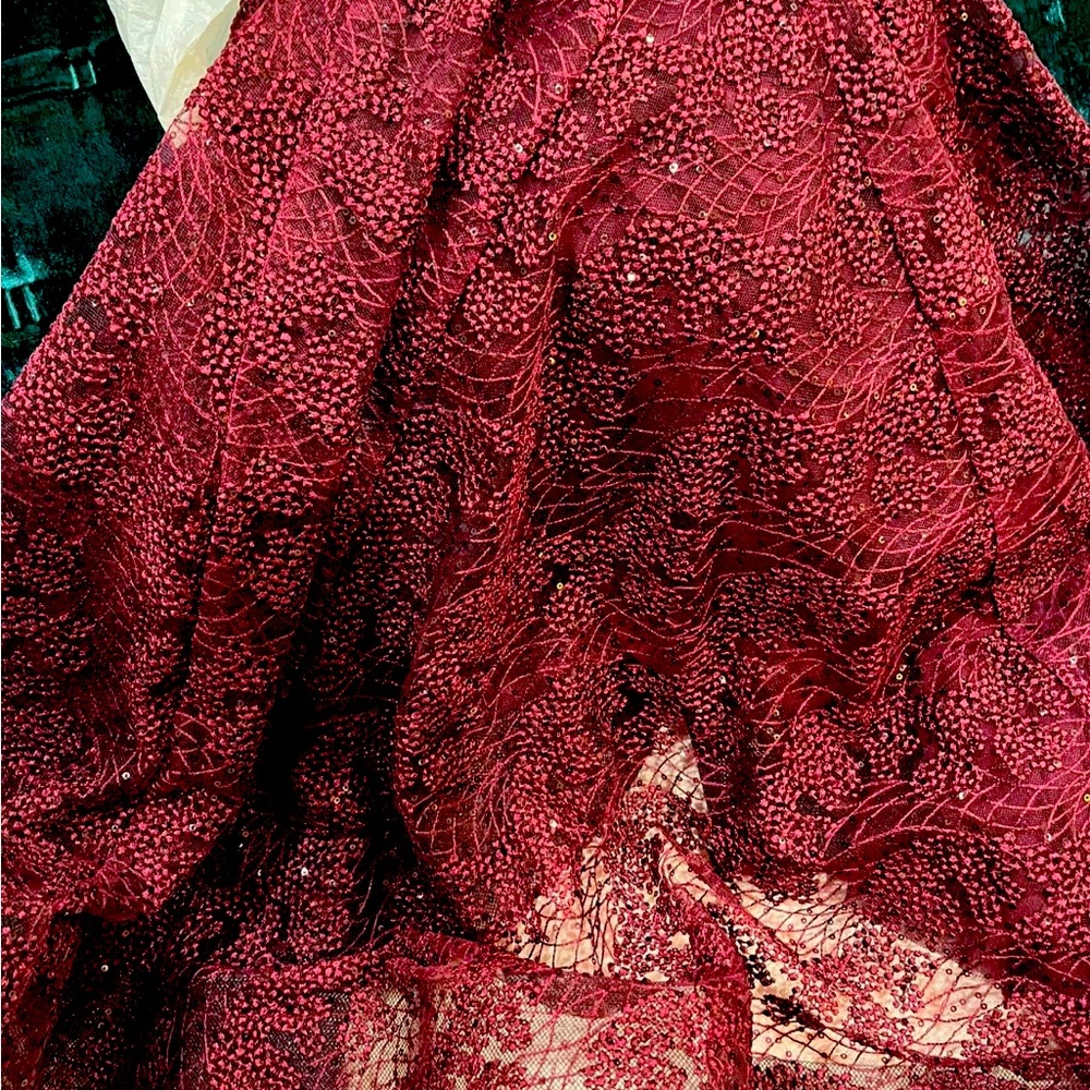 Long peplum formal Nicole Bakti size 8 but fits like a narrow fitting 6